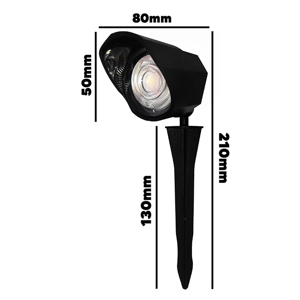 Luminária Jardim Avant Espeto Led 5W Preto IP65 Verde Bivolt