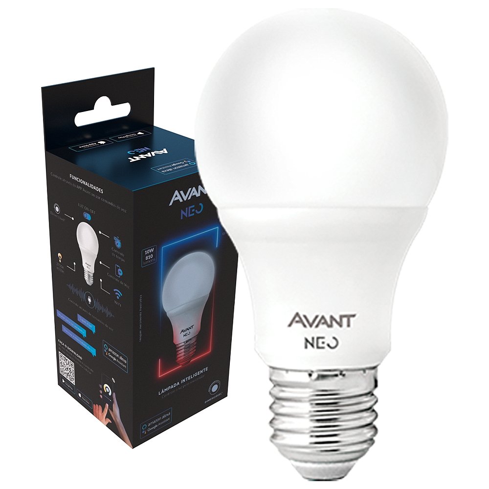 Lâmpada de Led Inteligente Avant - 10W Branca Neo Smart 2,7K/6,5K 810 Lúmens