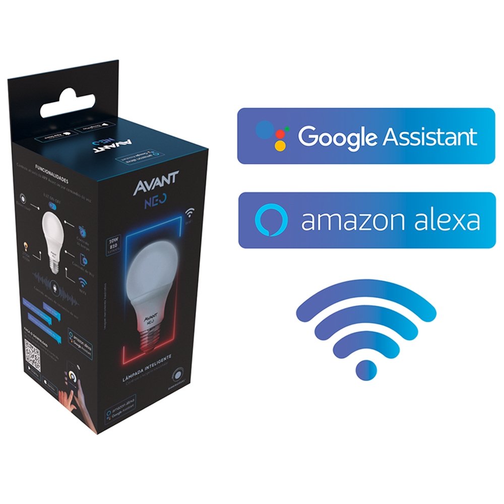 Lâmpada de Led Inteligente Avant - 10W Branca Neo Smart 2,7K/6,5K 810 Lúmens