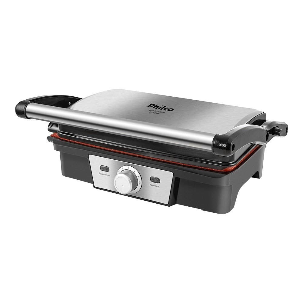 Grill Cerâmico Redstone Philco PGR19PI - 7 Temperaturas, Seletor de Temperatura, Preto/Inox, 220V