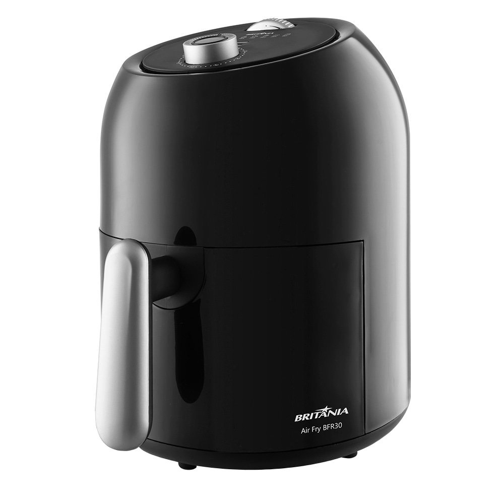 Fritadeira Air Fryer Britânia BFR30 - 1000W 3 Litros Antiaderente Preto 220V