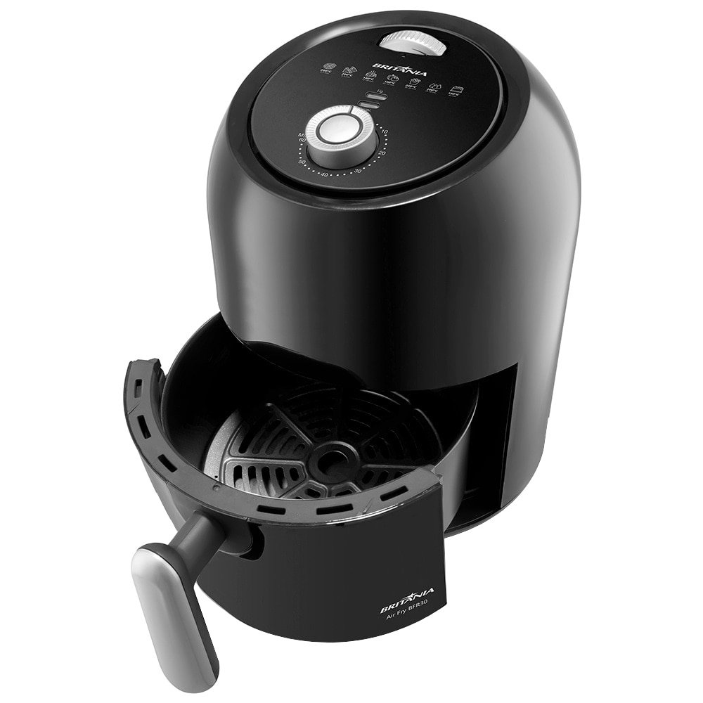 Fritadeira Air Fryer Britânia BFR30 - 1000W 3 Litros Antiaderente Preto 220V