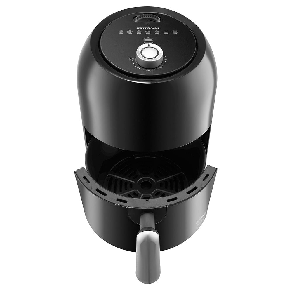 Fritadeira Air Fryer Britânia BFR30 - 1000W 3 Litros Antiaderente Preto 220V