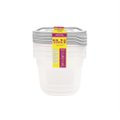 Kit 4 Potes Linha Mais 530ml Plasvale - Branco