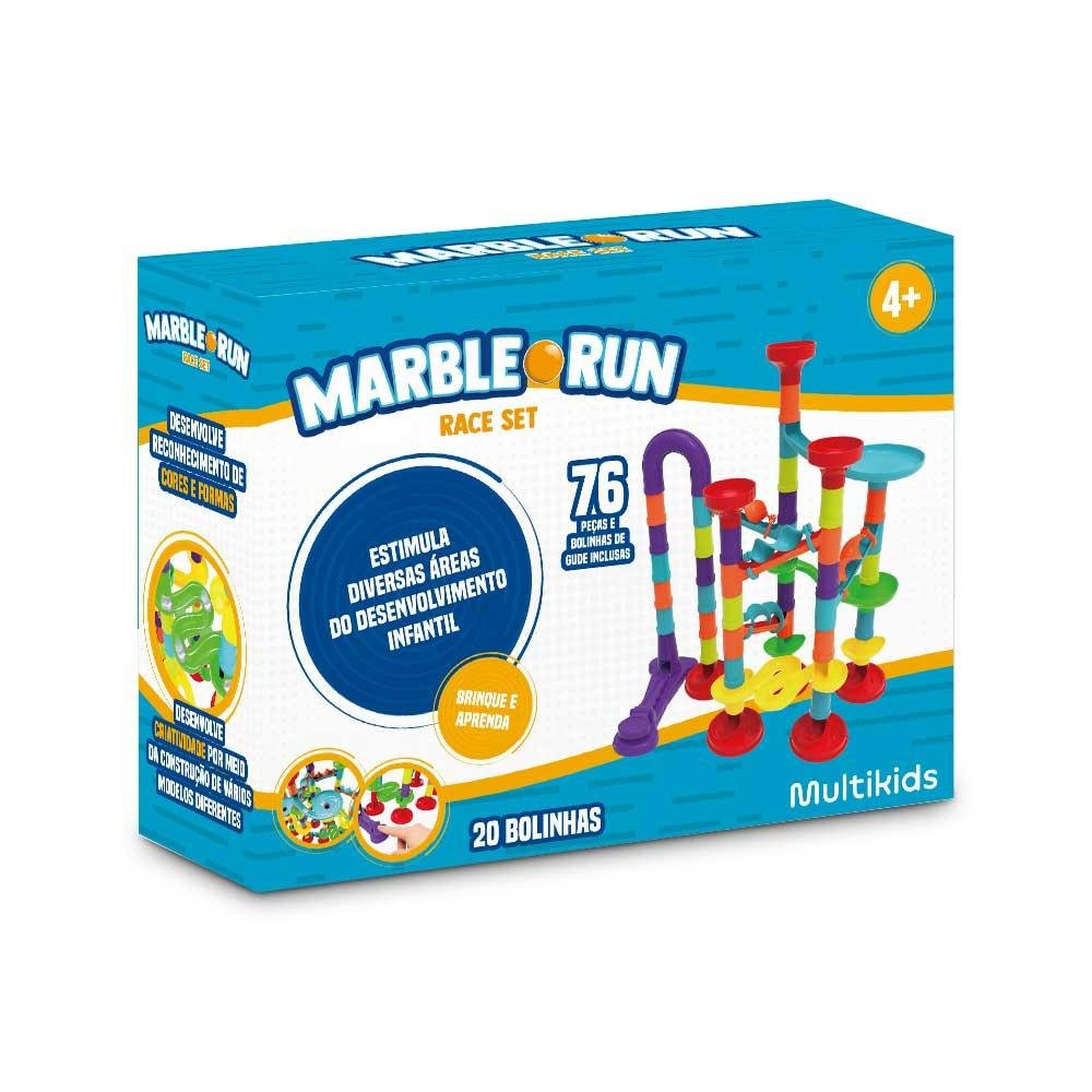 Pista de Montar Marble Run Race Set 76 Peças Multikids - BR1797