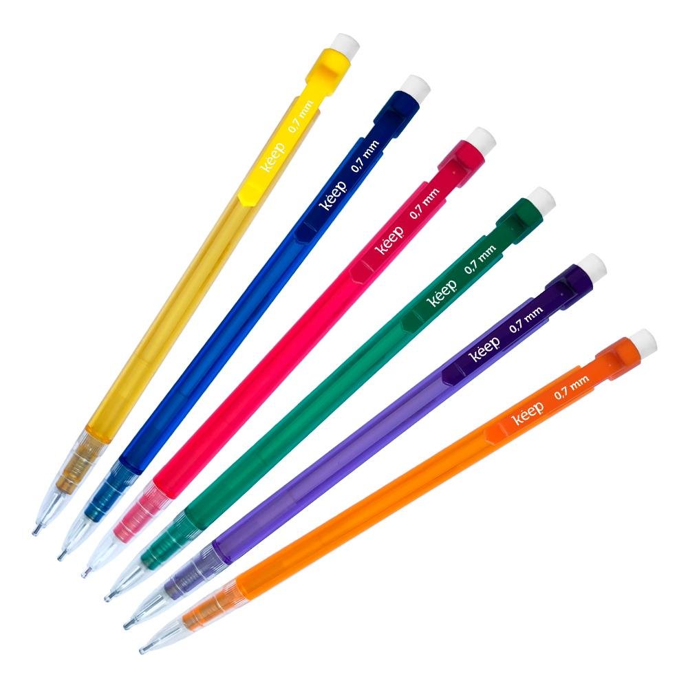 Lapiseira Pop 0,7mm Cores Diversas Pote Com 48 Unidades Keep - EI119