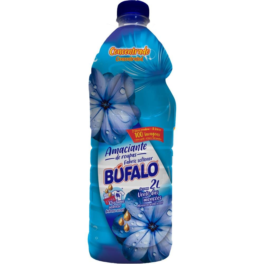 Amaciante Concentrado Bufalo - Vento das Monções 2.000 ml-Embalagem com 6 Unidades