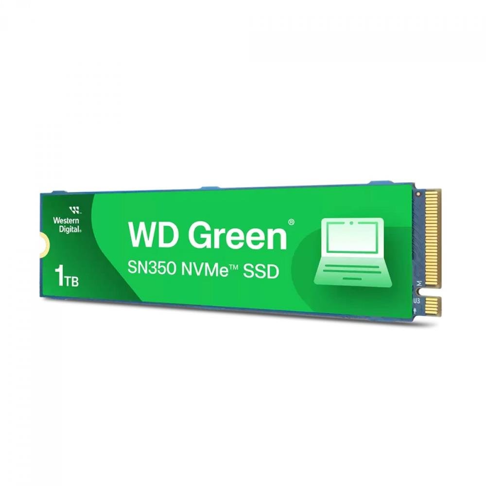 Ssd 1tb M.2 2280 Pcie Nvme, Wd Green Sn350, Leitura/Gravação 2.400/1850 Mb/S, Wds100t2g0c, Western Digital