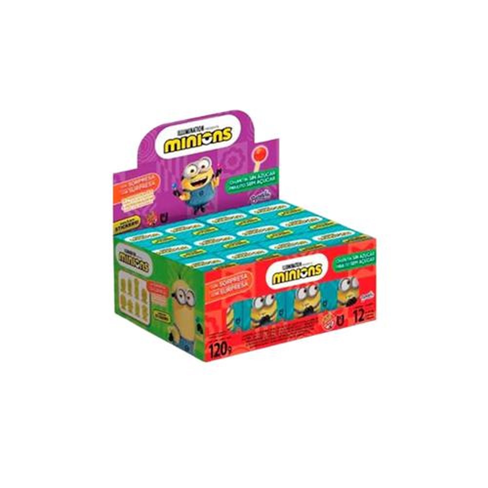 Pirulito Surpresa Minions Coleccion 12 Unidades