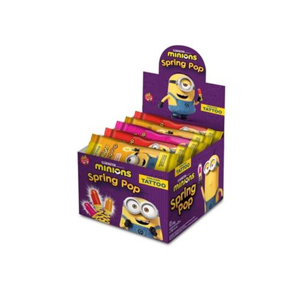 Chupeta Mola Spring Pop Minions 25 Unidades