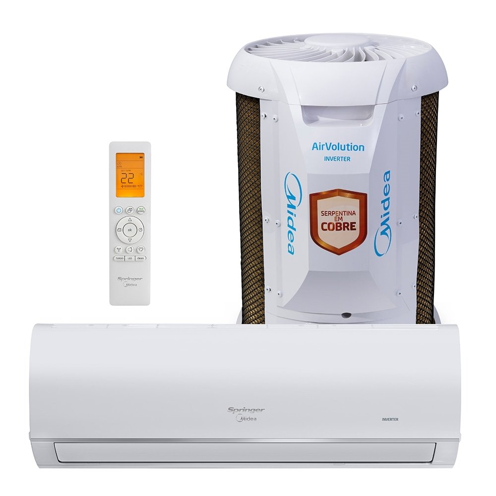 Ar Condicionado Split 9.000 BTUS Midea Springer AirVolution Connect 38TVCI09S5 - Frio, Assistente de Voz, Inverter, Branco 220V