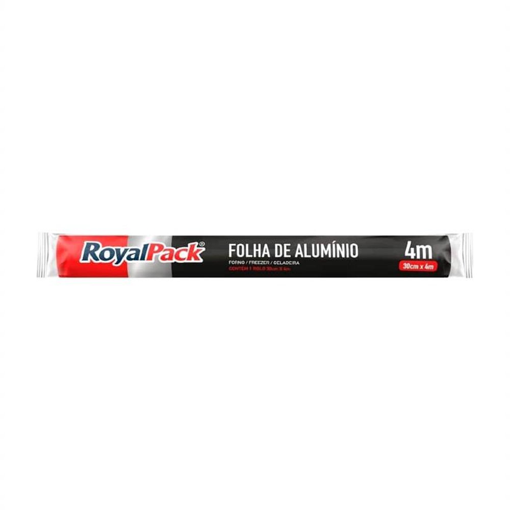 Papel Alumínio Royalpack 30cmx4,0M - Embalagem com 25 Unidades