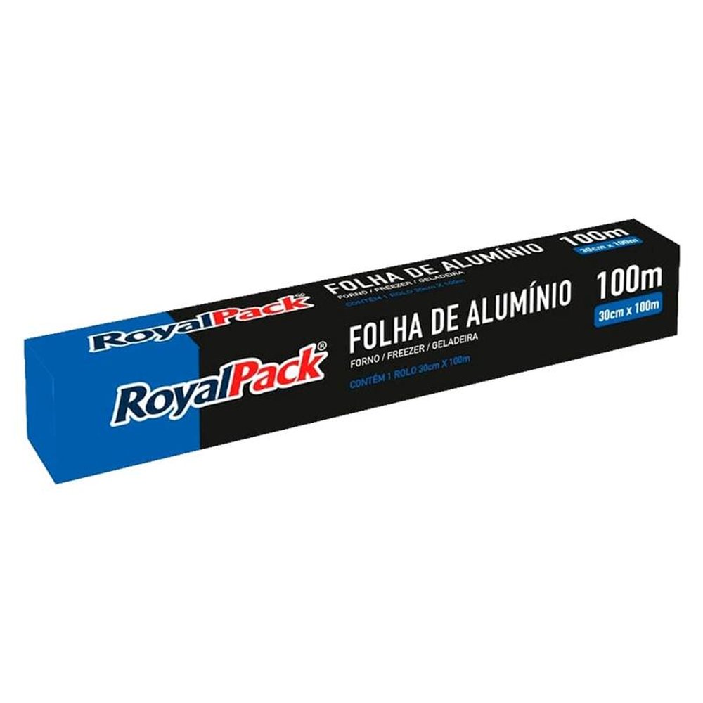 Papel Alumínio Royalpack 30cmx100M - Embalagem com 6 Unidades