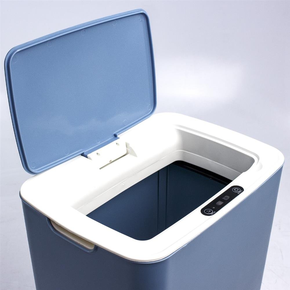 Lixeira Inteligente Automática Com Sensor de Aproximação - 14 Litros Pilha AA - Azul