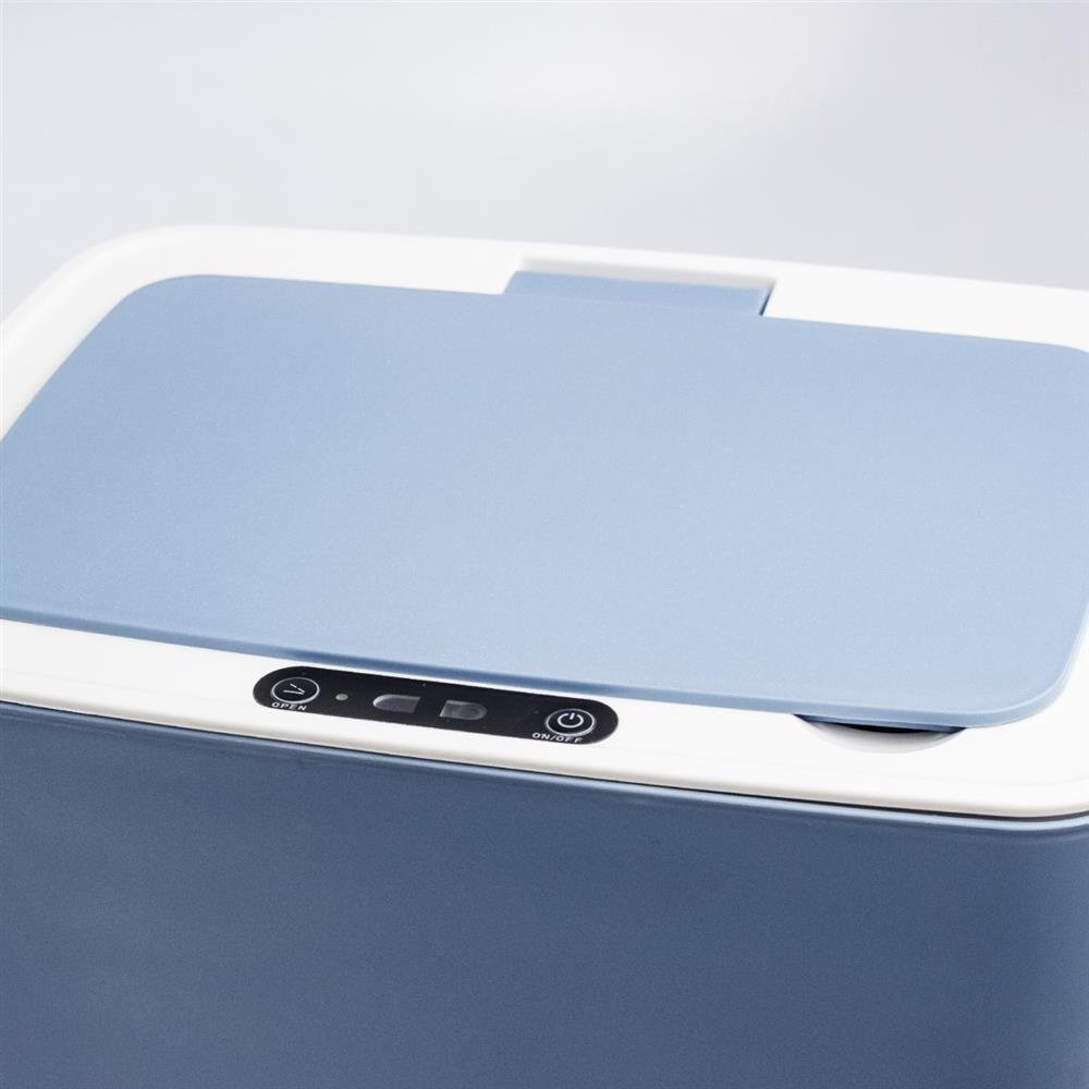 Lixeira Inteligente Automática Com Sensor de Aproximação - 14 Litros Pilha AA - Azul