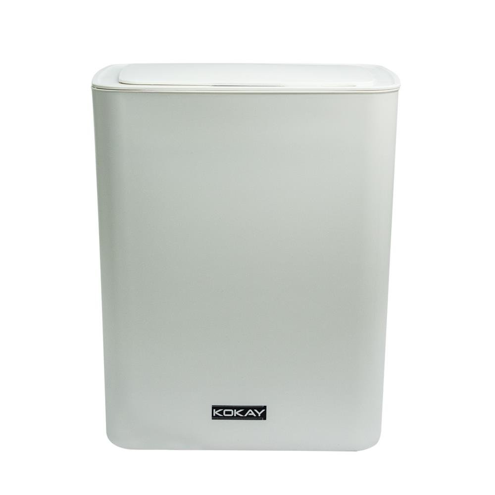 Lixeira Inteligente Automática Com Sensor De Aproximação - 14 Litros Pilha AA - Branco