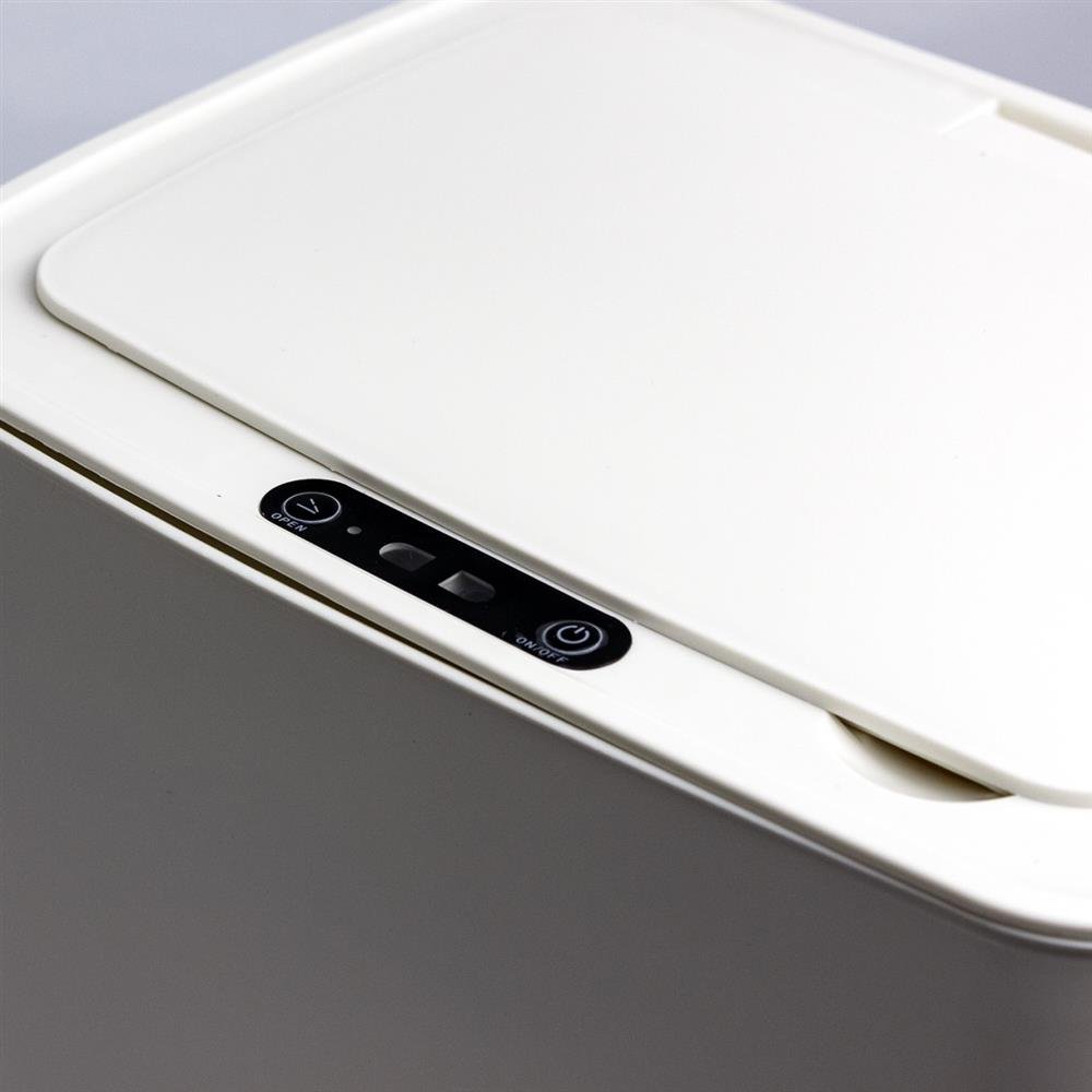 Lixeira Inteligente Automática Com Sensor De Aproximação - 14 Litros Pilha AA - Branco