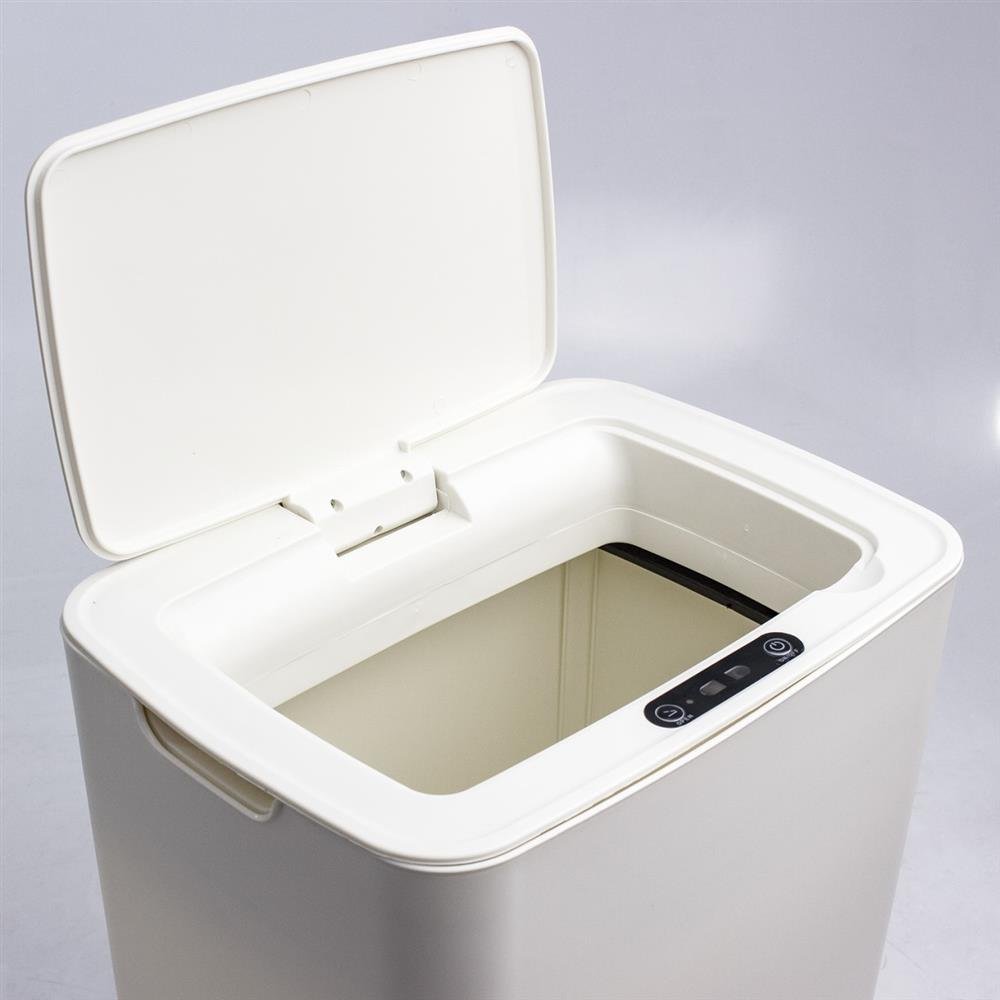 Lixeira Inteligente Automática Com Sensor De Aproximação - 14 Litros Pilha AA - Branco