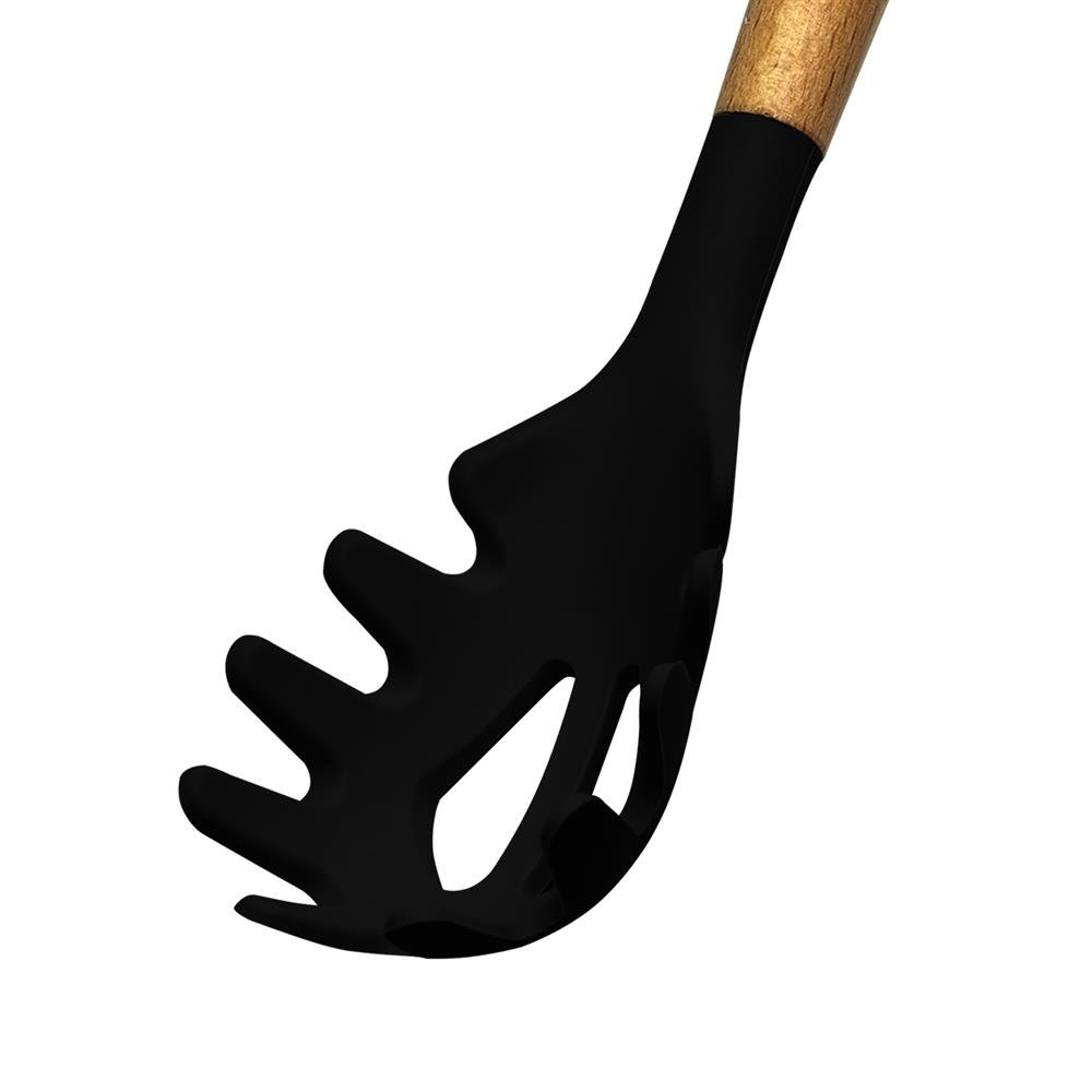 Kit de Utensílios de Silicone para Cozinha 12 Peças Preto