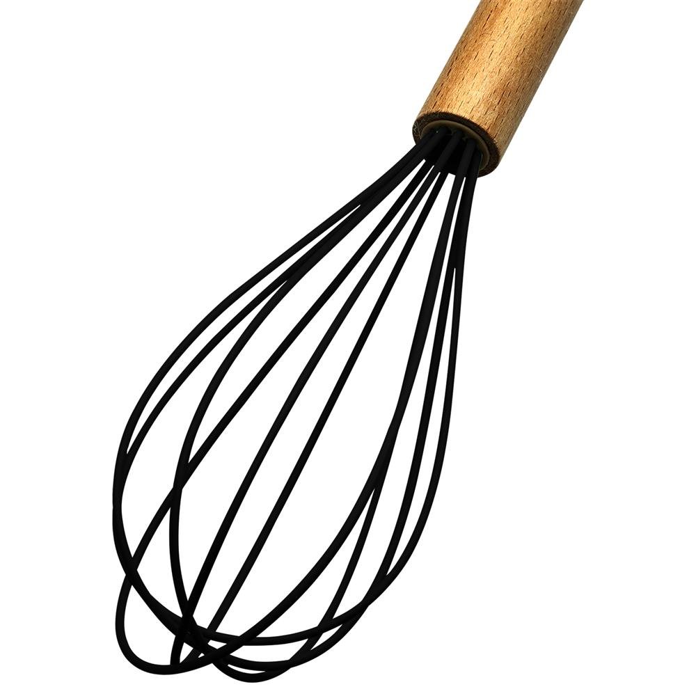 Kit de Utensílios de Silicone para Cozinha 12 Peças Preto