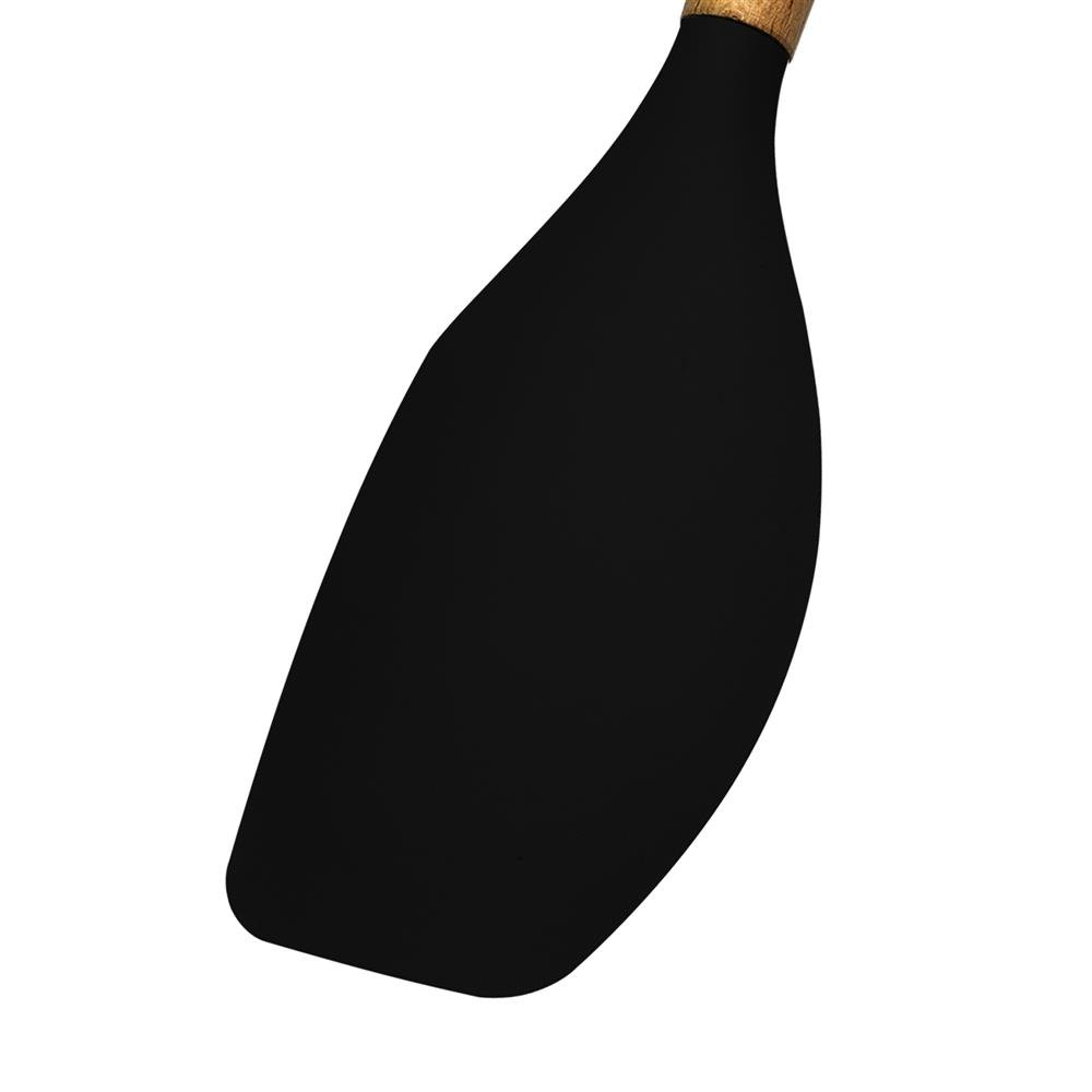 Kit de Utensílios de Silicone para Cozinha 12 Peças Preto