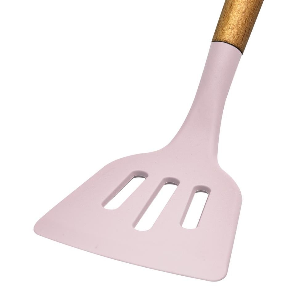 Kit de Utensílios de Silicone para Cozinha 12 Peças - Rosa