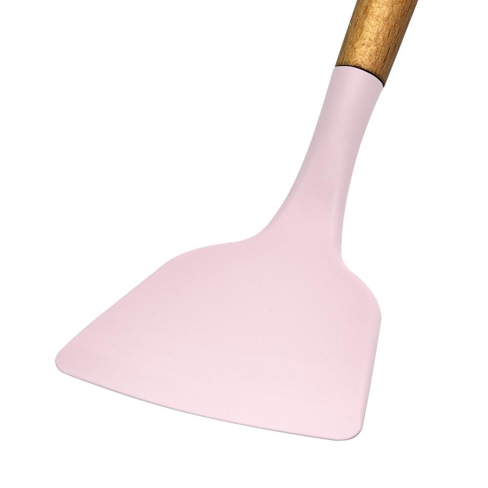 Kit de Utensílios de Silicone para Cozinha 12 Peças - Rosa