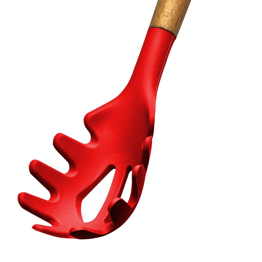 Kit de Utensílios de Silicone para Cozinha 12 Peças Vermelho