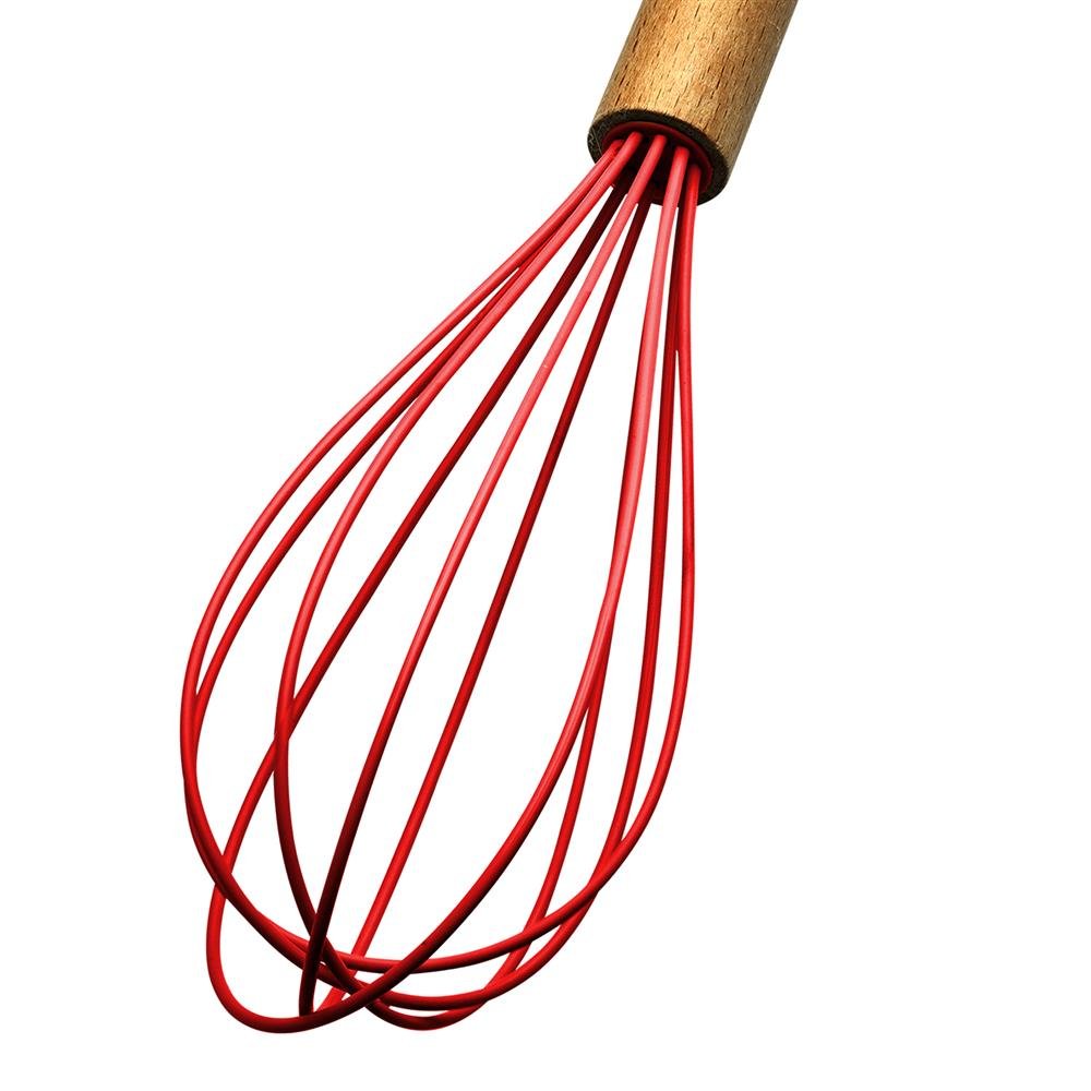 Kit de Utensílios de Silicone para Cozinha 12 Peças Vermelho