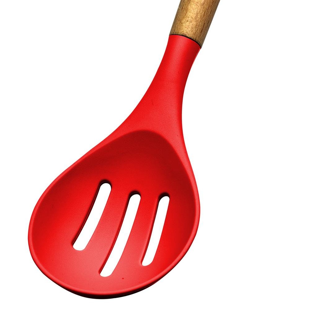 Kit de Utensílios de Silicone para Cozinha 12 Peças Vermelho