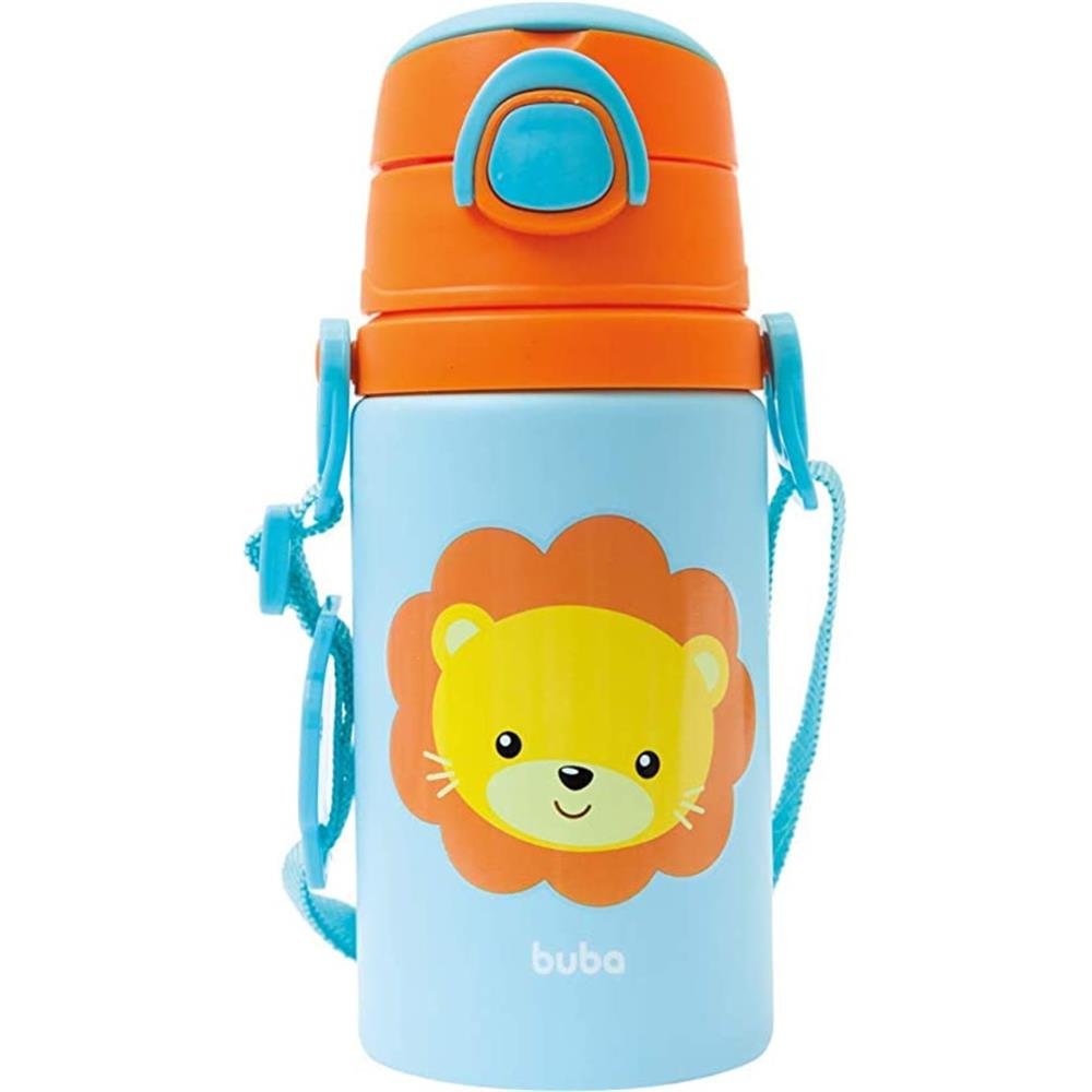 Garrafa De Alumínio Animal Fun Leão Buba 450ml | Martins Atacado