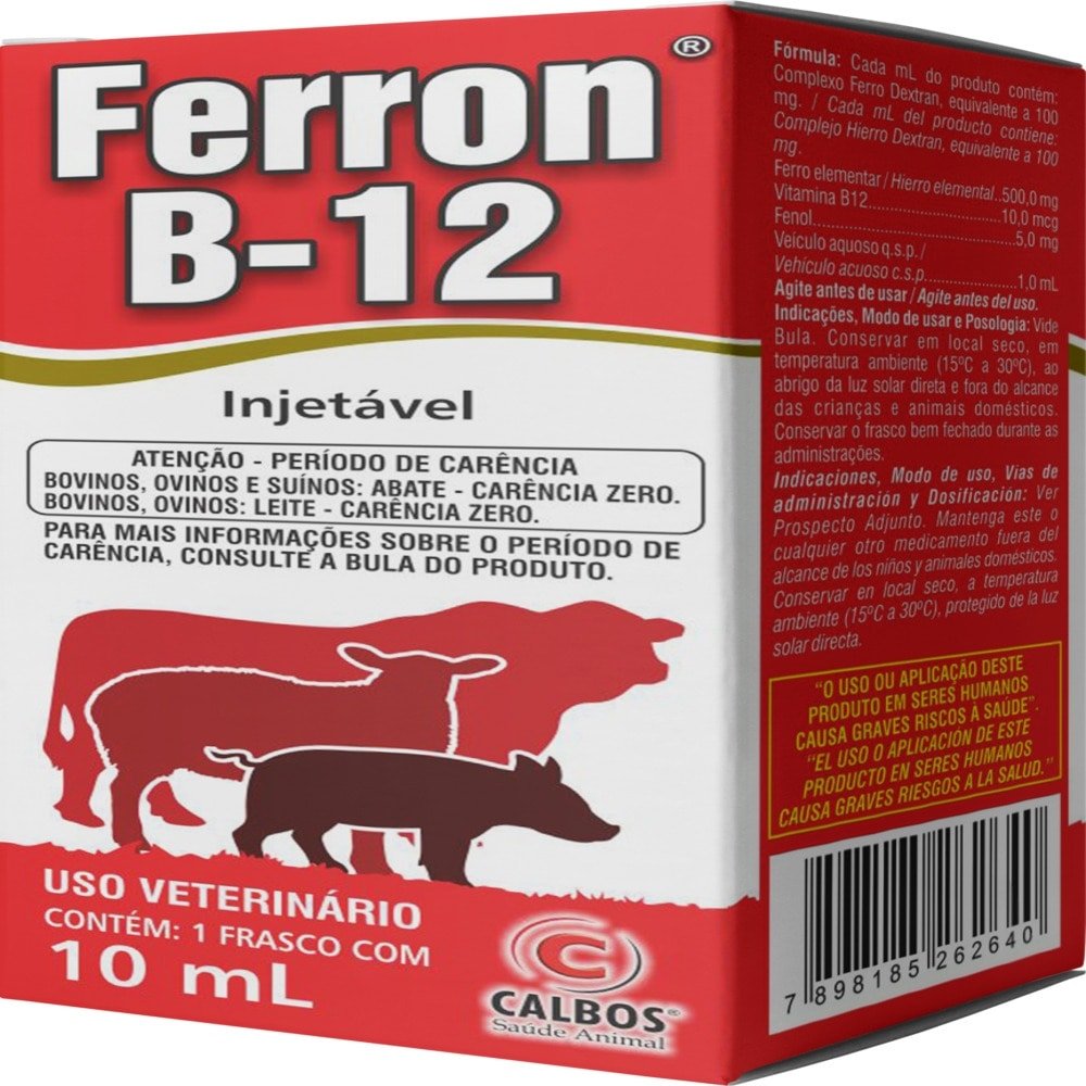 Ferron B12 Calbos Injetável 10ml