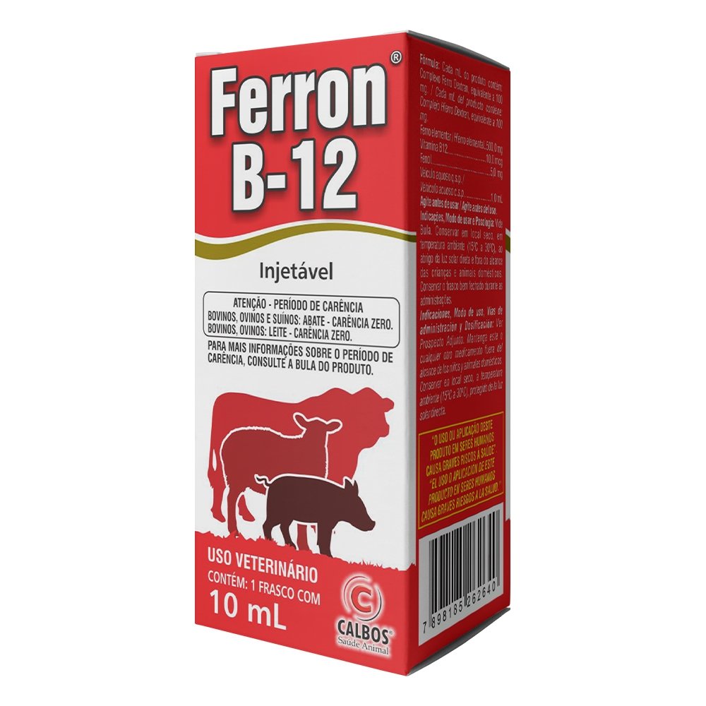 Ferron B12 Calbos Injetável 10ml | Martins Atacado