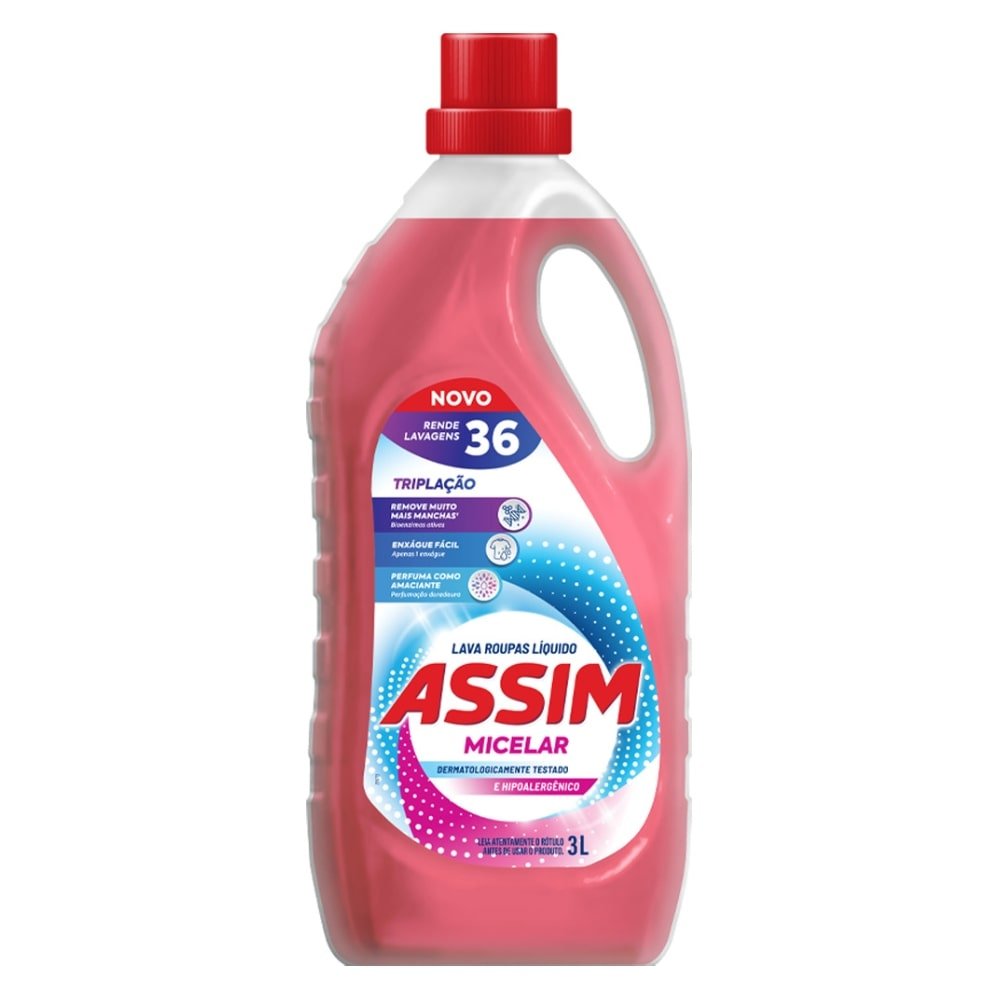 Sabão Líquido Assim Micelar 3l - Com 4 Unidades