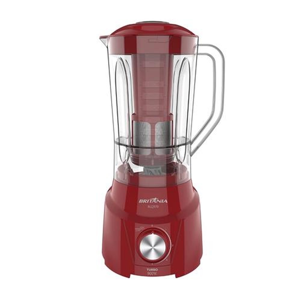 Liquidificador Britânia BLQ970V 900W 4 Velocidades Turbo 127V Vermelho