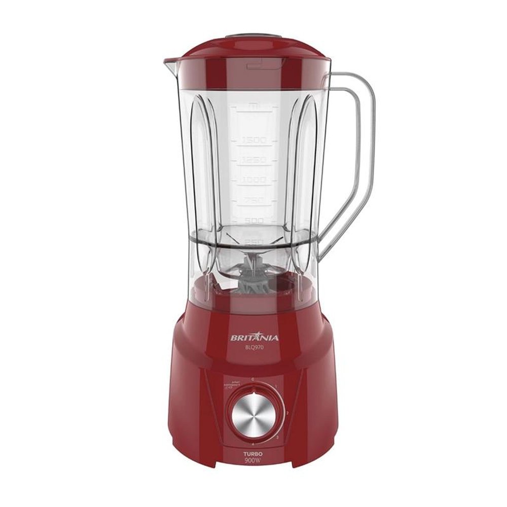 Liquidificador Britânia BLQ970V 900W 4 Velocidades Turbo 127V Vermelho