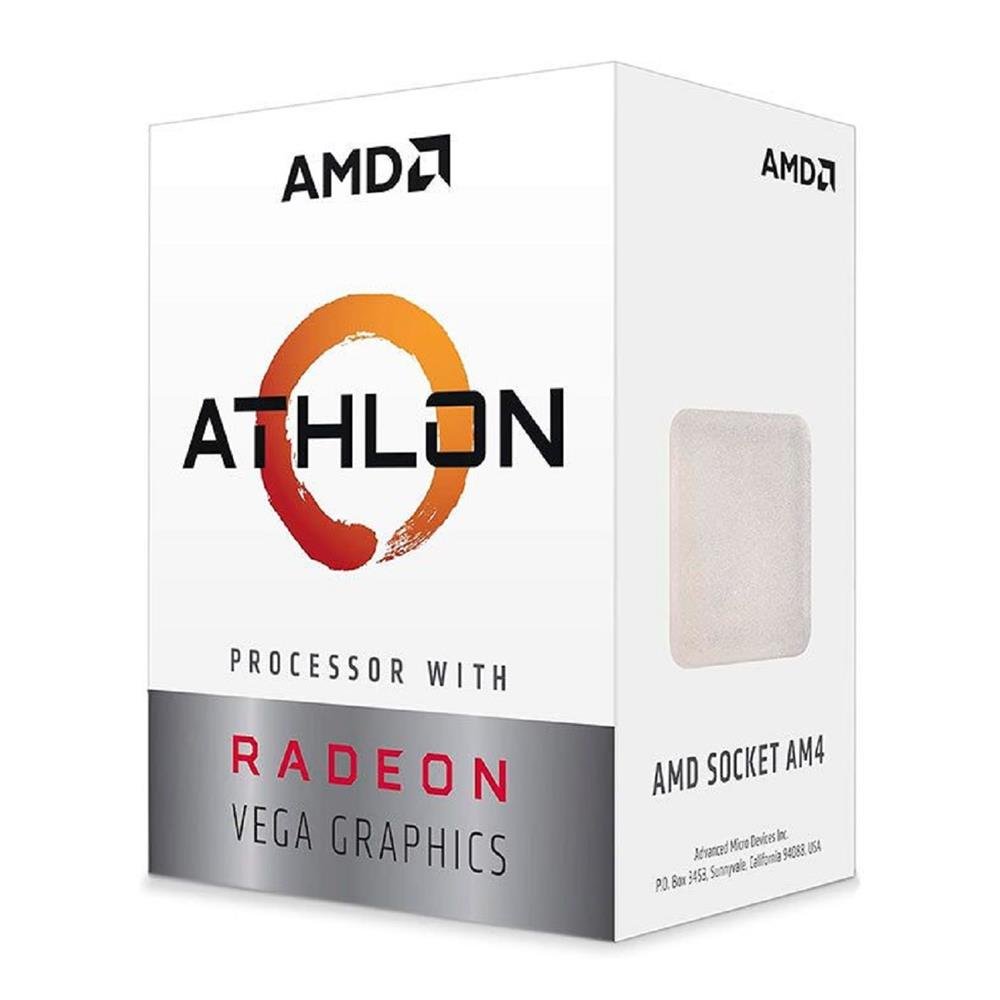 Processador Amd Athlon 3000G, 3.5Ghz, 2-Core 4-Threads, Cache 5Mb, Am4