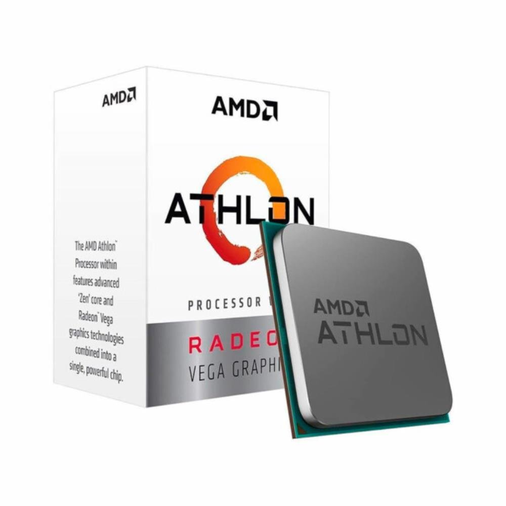 Processador AMD Athlon 3000G, 2-Core, 3500MHz, 5MB Cache, AM4, YD3000C6FHSBX