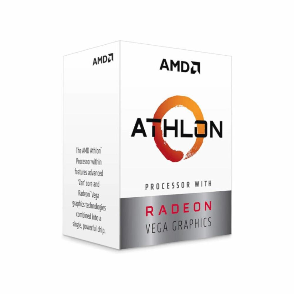 Processador AMD Athlon 3000G, 2-Core, 3500MHz, 5MB Cache, AM4, YD3000C6FHSBX