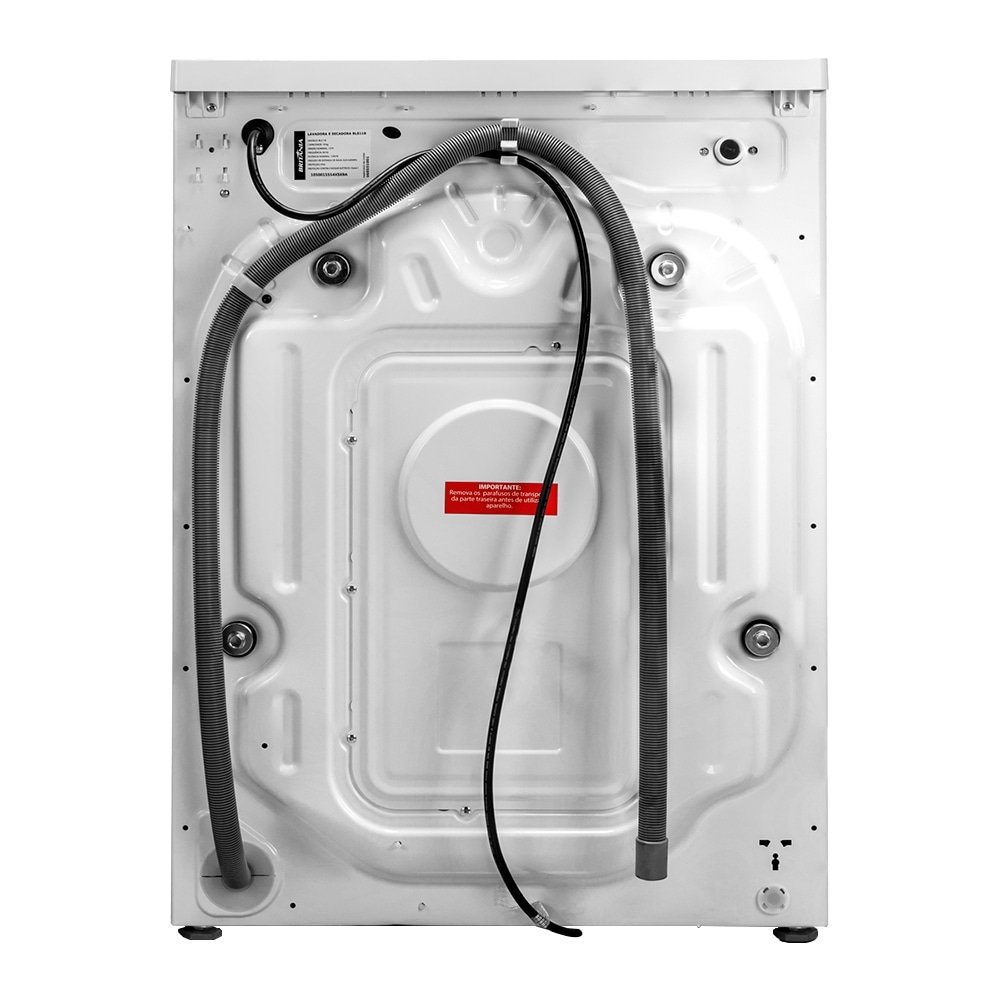Máquina de Lavar Roupas 10Kg Philco PLS11B - Lava e Seca, Branco/Preto, 220V