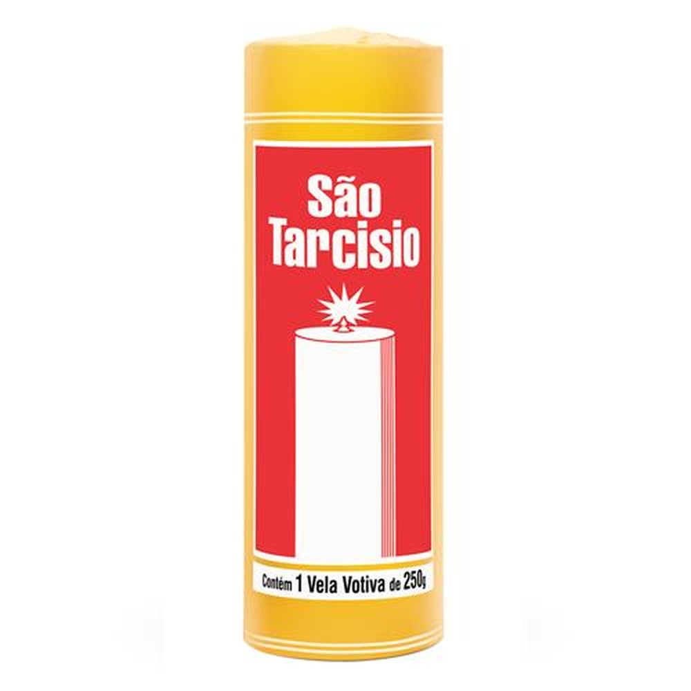 Vela Votiva Amarela São Tarcisio 12X250G