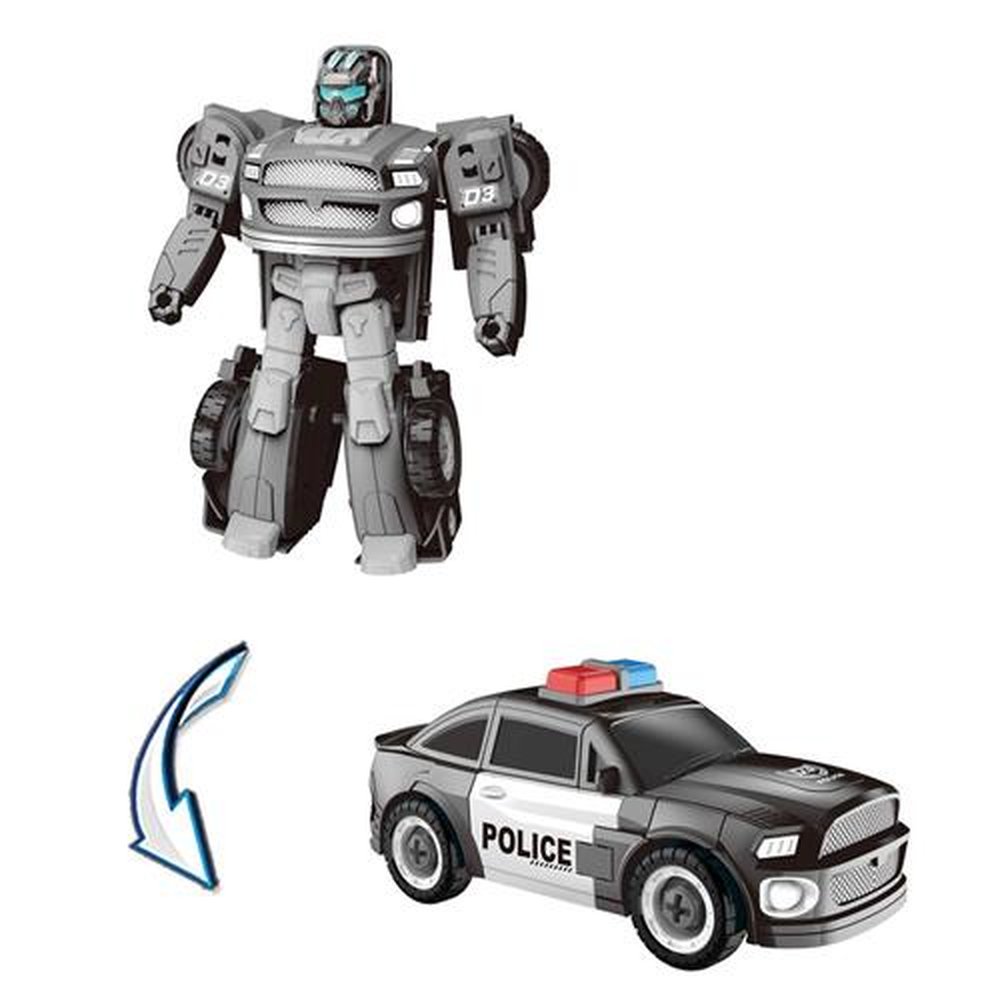 Carrinho Transformável Megaformers Super Guardian 5 em 1 Preto com Ferramenta Multikids - BR1759