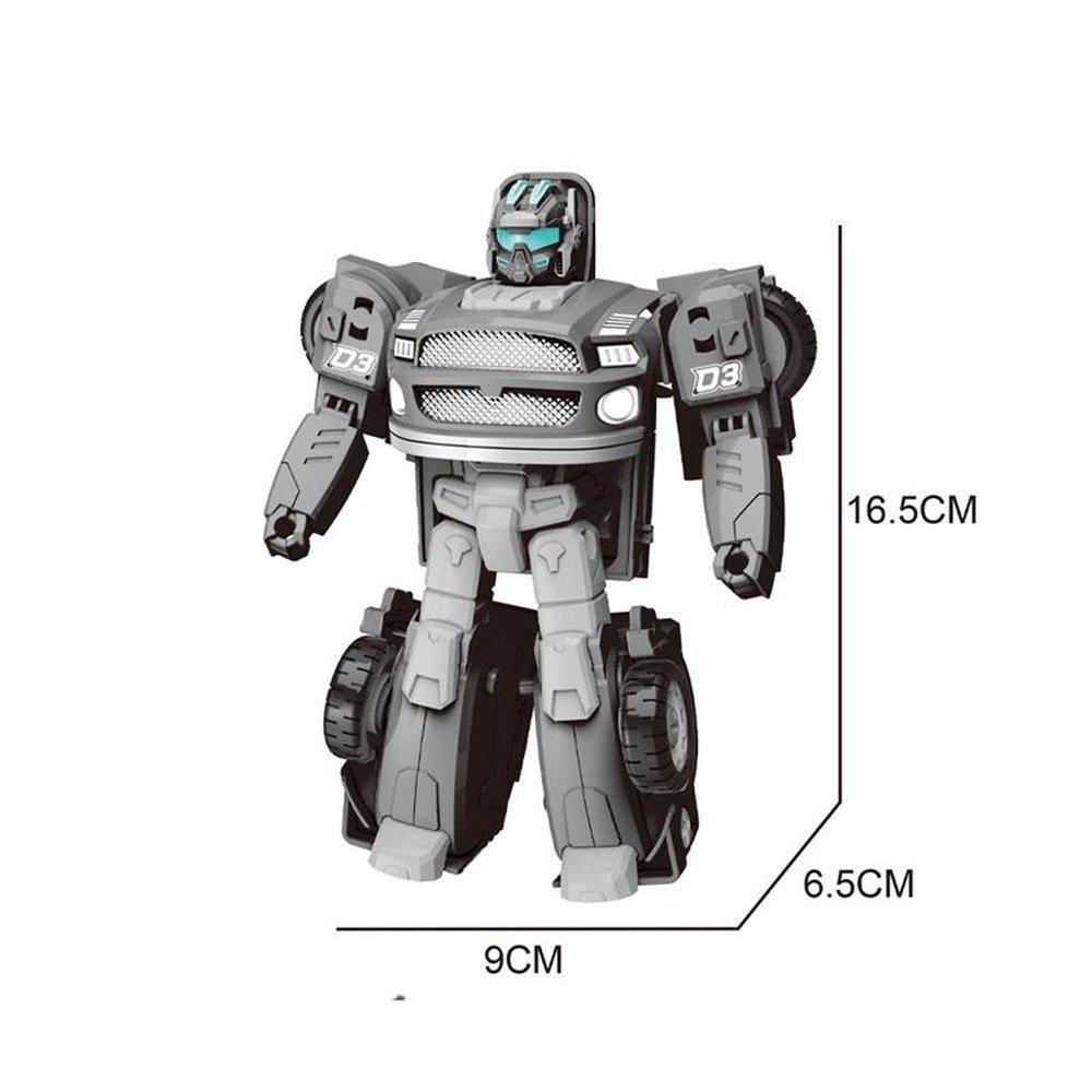 Carrinho Transformável Megaformers Super Guardian 5 em 1 Preto com Ferramenta Multikids - BR1759