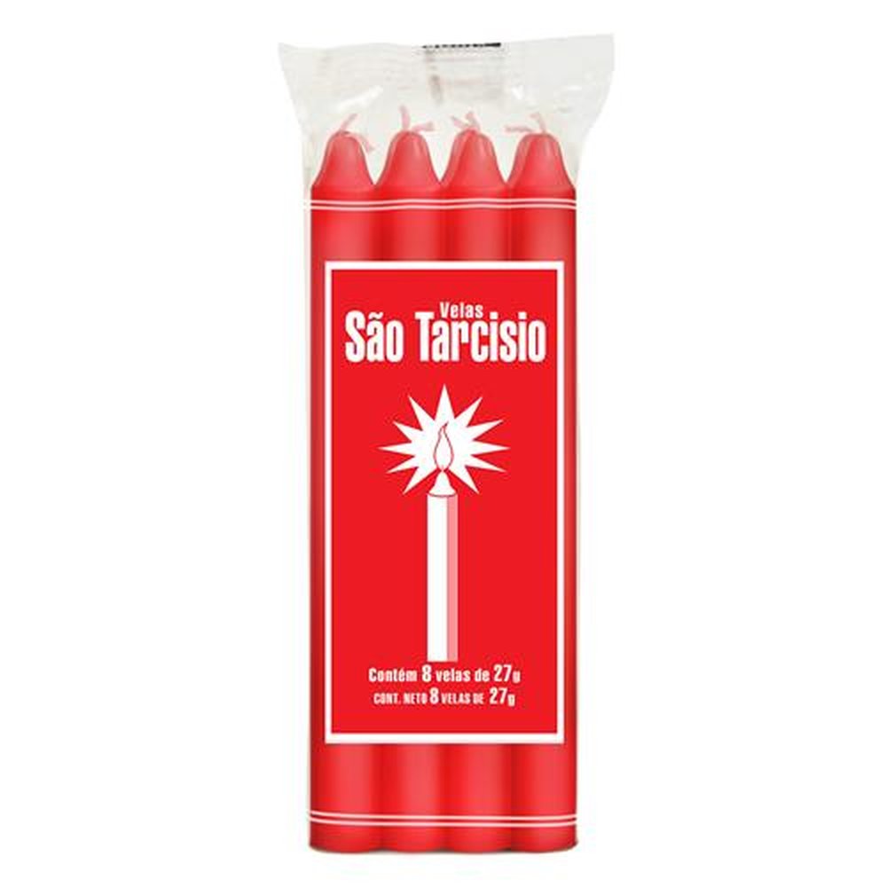 Vela Vermelha São Tarcisio Nº7 24X8 Unidades 27G
