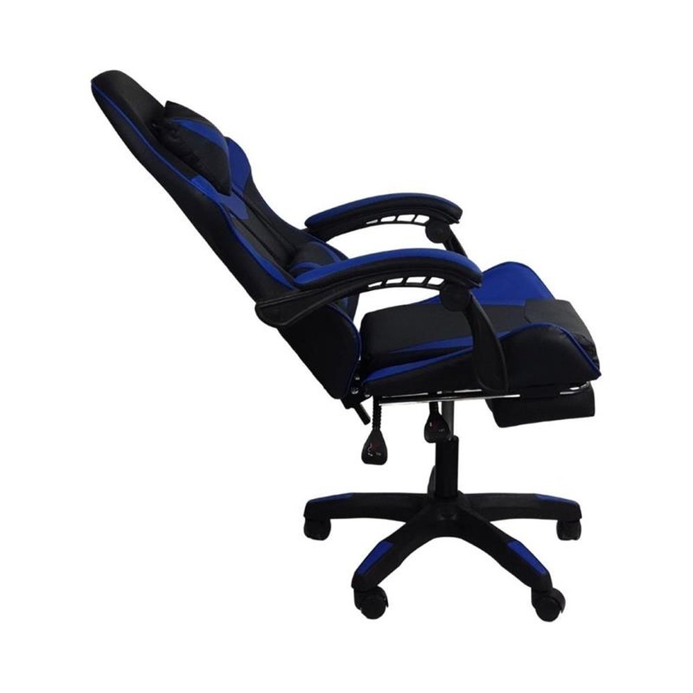 Cadeira Gamer Stillus Ergonômica Com Apoio Para Os Pés - Azul