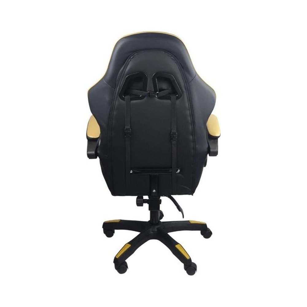 Cadeira Gamer Stillus Ergonômica Com Apoio Para Os Pés - Dourada