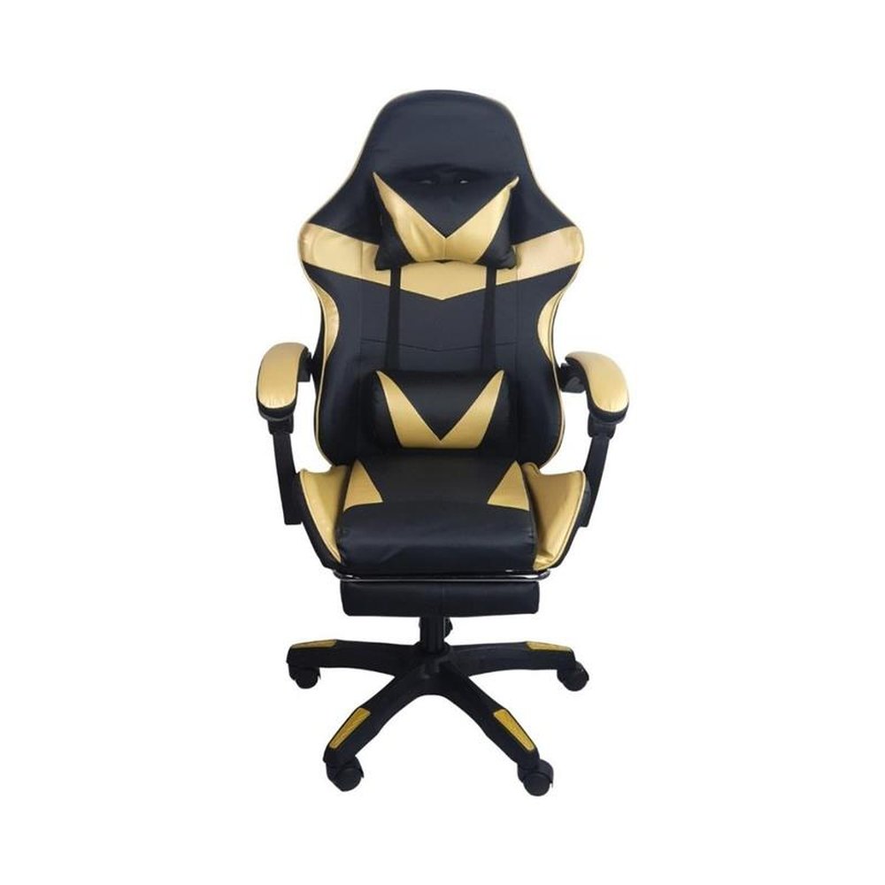 Cadeira Gamer Stillus Ergonômica Com Apoio Para Os Pés - Dourada