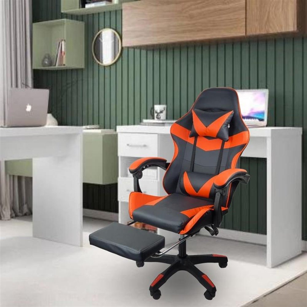 Cadeira Gamer Stillus Ergonômica Com Apoio Para Os Pés - Vermelho