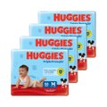 Fralda Descartável Huggies Tripla Proteção Mega+ Tamanho M -  4 Pacotes com 58 Fraldas - Total de 232 Tiras