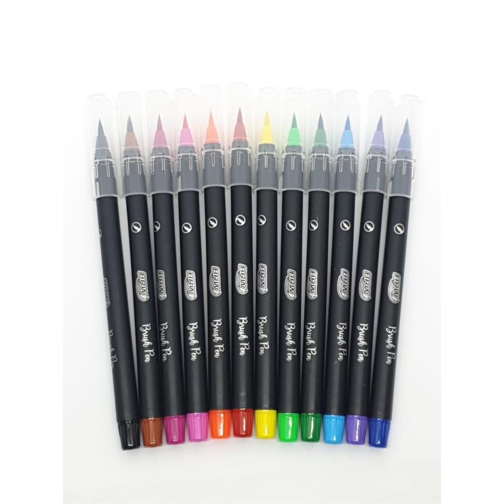 Marcador Brw Brush Pen C/12 Cores Bp0001